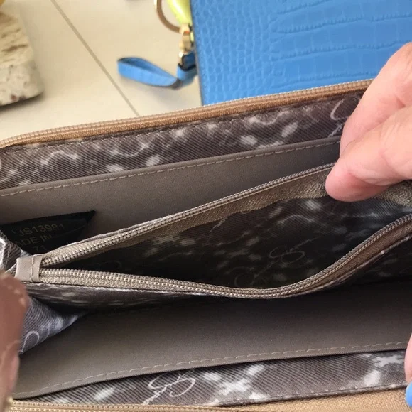 Jessica Simpson Tan Wallet with Floral Accents - Picture 7 of 8